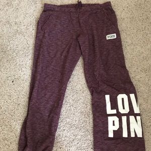 Pink boyfriend style sweatpants